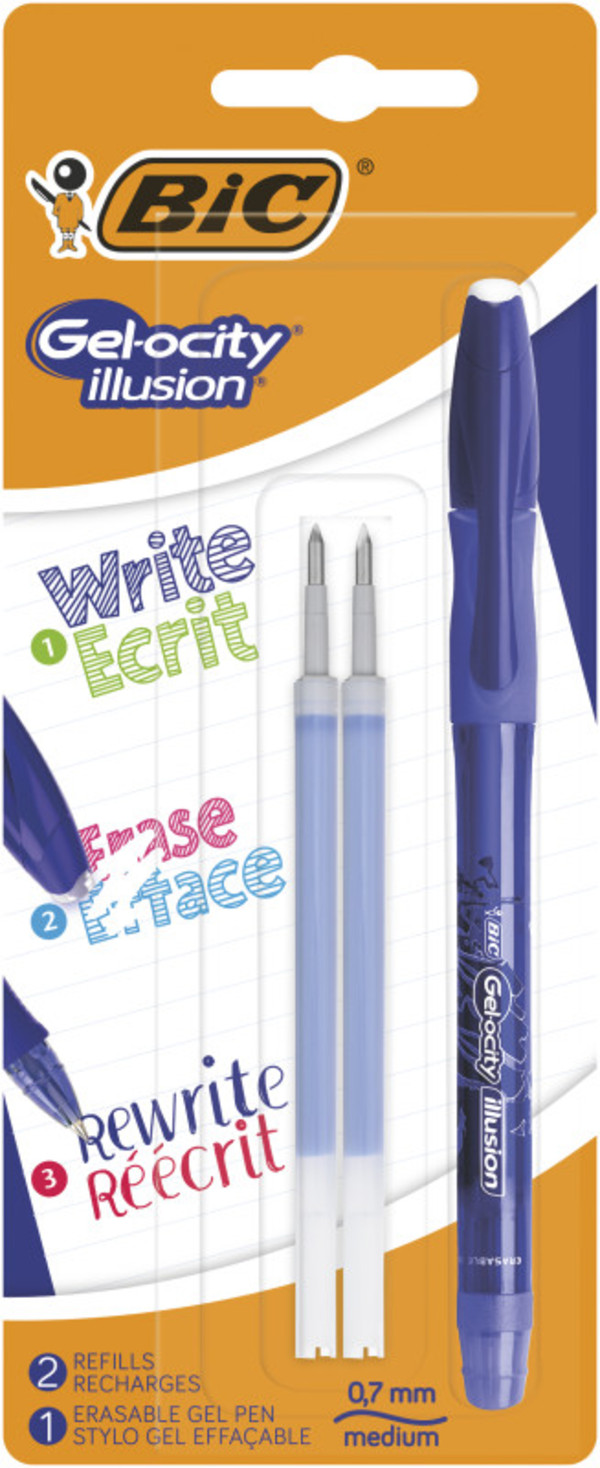 Długopis wymazywalny Gel-ocity illusion niebieski 1 szt. + 2 wkłady