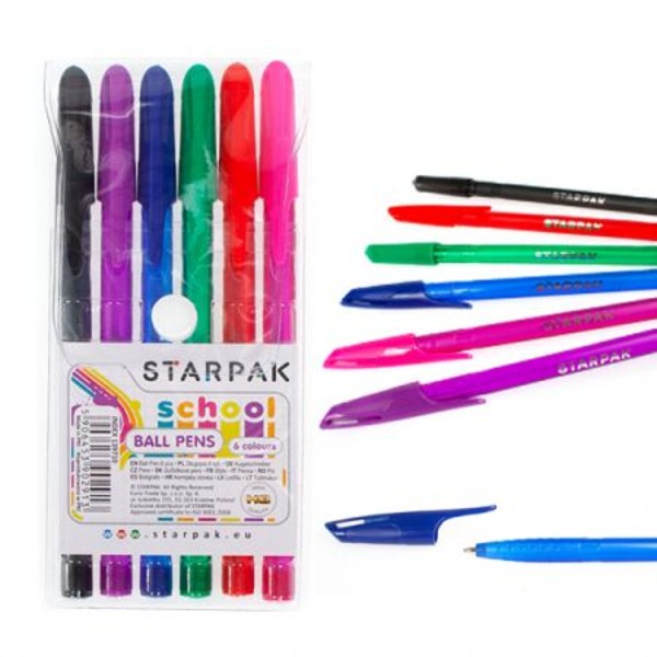 Długopis z zatyczką 6 kolorów