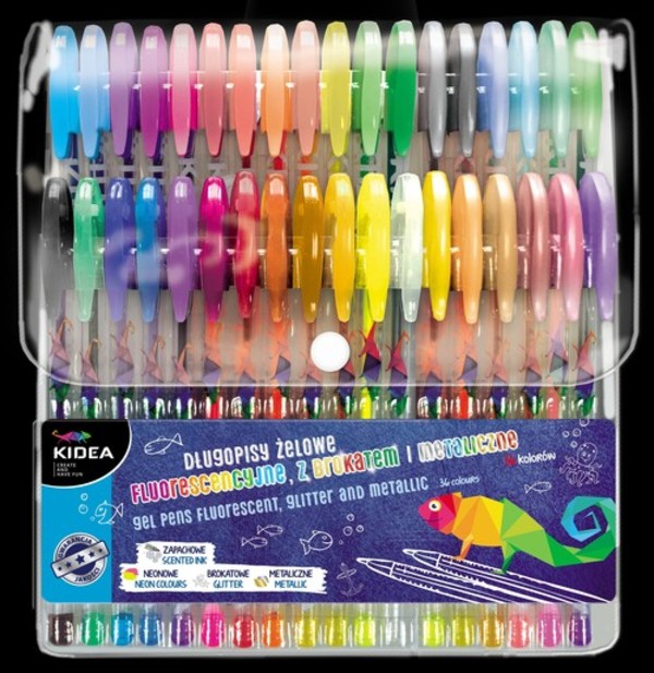 Długopisy żelowe Kidea 36 kolory