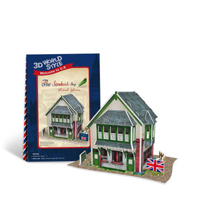 Puzzle Domki świata Wielka Brytania Sandwich Shop 3D 36 elementów
