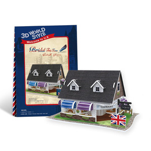 Puzzle Domki świata Wielka Brytania Tea House 3D 45 elementów