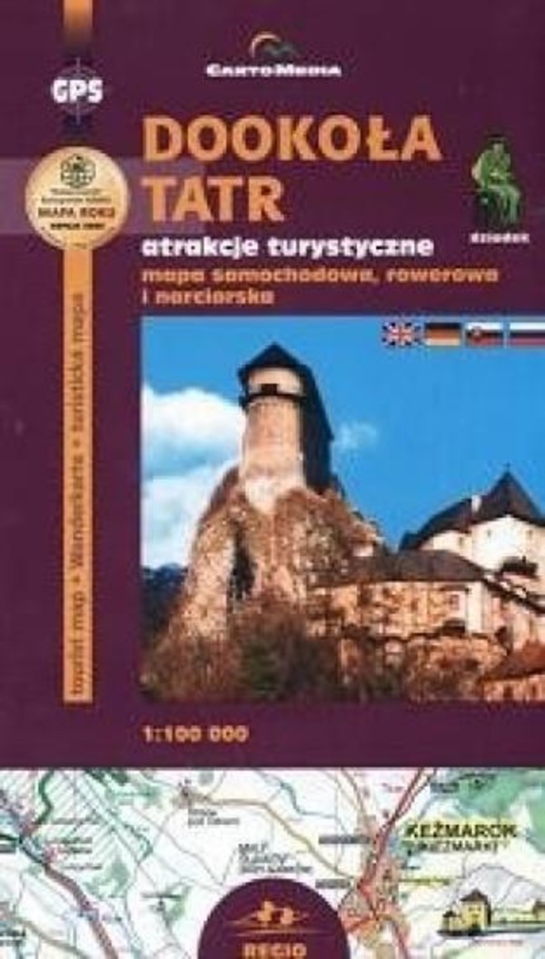 Dookoła Tatr Atrakcje turystyczne Mapa turystyczna Skala: 1:100 000