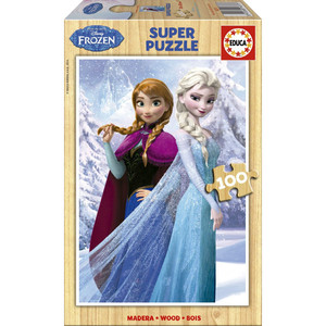 Puzzle Drewniane Kraina lodu / Frozen 100 elementów