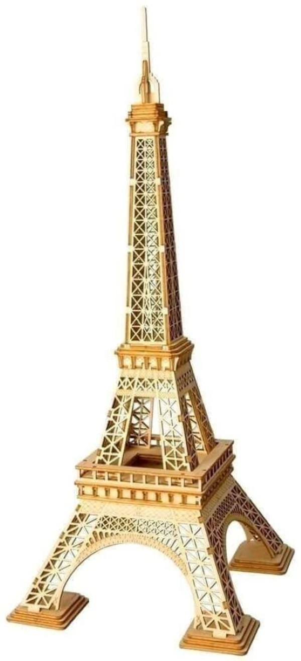 Drewniane Puzzle 3D Wieża Eiffla 122 elementy