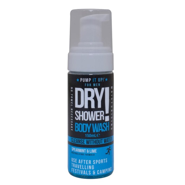Dry Shower Body Wash Men Spearmint & Lime Sucha pianka do mycia ciała i rąk