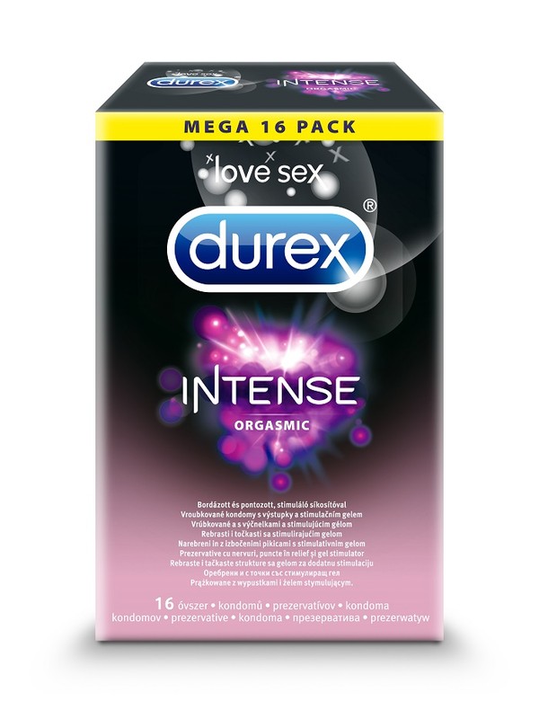 Intense Orgasmic Prążkowane prezerwatywy z wypustkami i żelem stymulującym