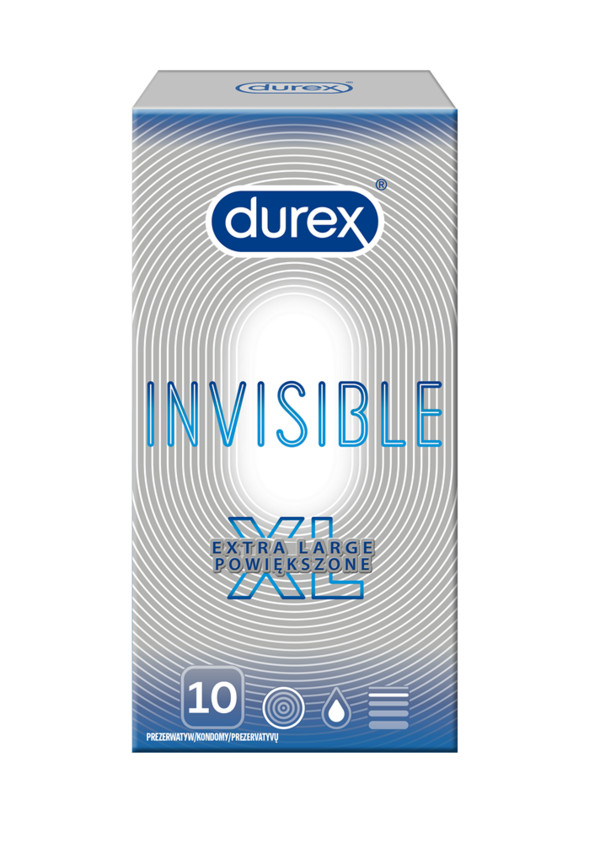 Invisible Extra Large Prezerwatywy powiększone