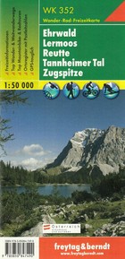 Ehrwald, Lermoos, Reutte, Tannheimer Tal, Zugspitze Mapa turystyczna Skala: 1:50 000