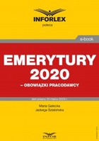 Okładka:Emerytury 2020 - obowiązki pracodawcy 
