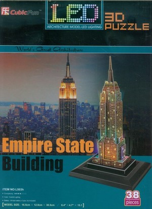 Puzzle 3D LED Empire State Building 38 elementów