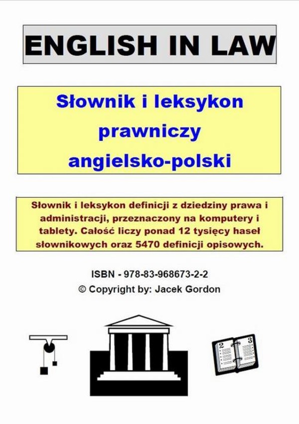 English in low. Słownik i leksykon prawniczy angielsko-polski - pdf