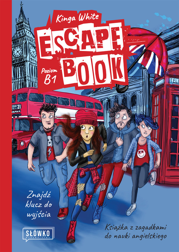 Escape book Znajdź klucz do wyjścia książka z zagadkami do nauki angielskiego