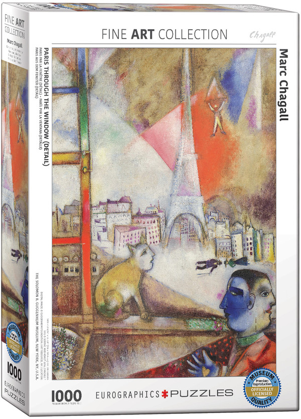 Puzzle Paryż przez okno, Marc Chagall 1000 elementów