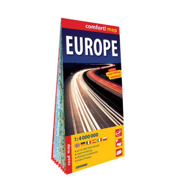 Europe 1:4 000 000 laminowana mapa samochodowa