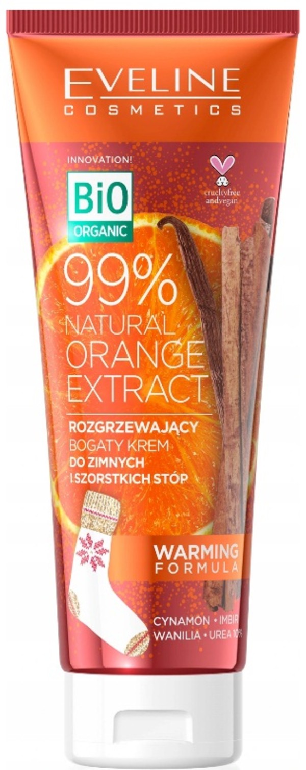 Bio Organic 99% Natural Orange Extract Krem rozgrzewający do zimnych i szorstkich stóp
