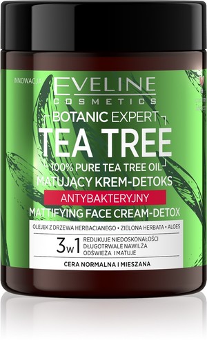 Botanic Expert Tea Tree Krem-detox matujący antybakteryjny 3w1