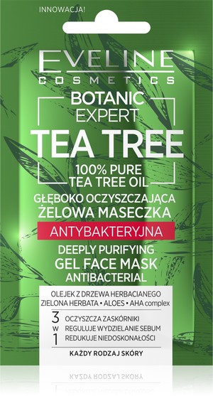 Botanic Expert Tea Tree Żelowa Maseczka antybakteryjna głęboko oczyszczająca