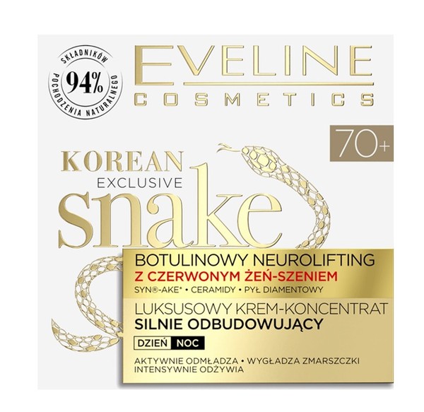 Korean Exclusive Snake 70+ Krem-koncentrat silnie odbudowujący na dzień i noc