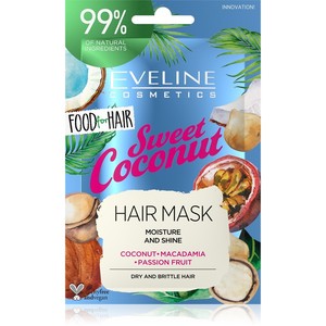 Food for Hair Sweet Coconut Maska do włosów normalnych i cienkich-nawilżenie i połysk