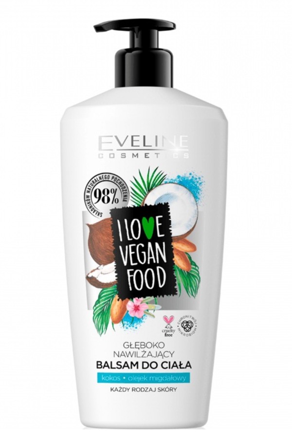 I Love Vegan Food Głęboko Nawilżający Balsam do ciała Kokos-Olejek Migdałowy