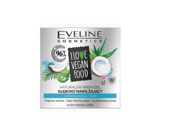 I Love Vegan Food Woda Kokosowa-Aloes Krem-żel głęboko nawilżający