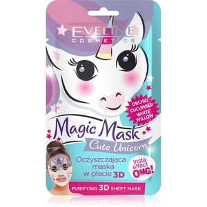 Magic Mask Cute Unicorn Oczyszczająca Maska w płacie 3D
