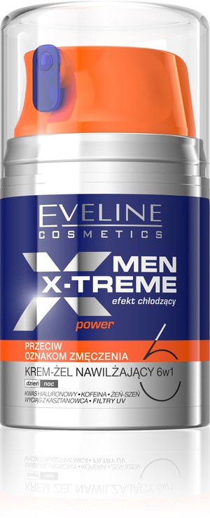 Men X-Treme Krem-żel nawilżający 6w1 przeciwko oznakom zmęczenia