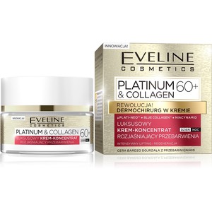 Platinum & Collagen 60+ Krem-koncentrat rozjaśniający przebarwienia na dzień i noc