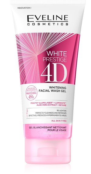 White Prestige 4D 3w1 Wybielający Żel do mycia twarzy
