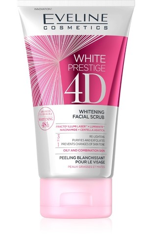 White Prestige 4D 3w1 Wybielający Peeling do twarzy