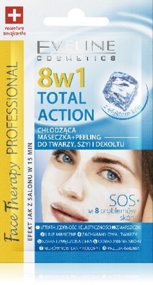 Face Therapy Total Action 8w1 Maseczka chłodząco - peelingująca
