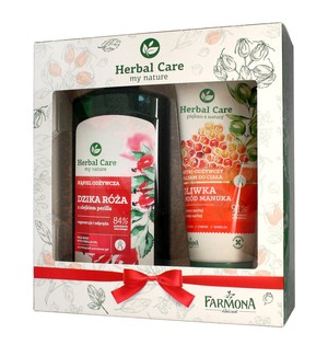 Herbal Care Zestaw prezentowy (Kąpiel odżywcza Dzika Róża + balsam Oliwka )
