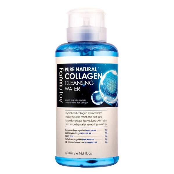 Collagen Cleansing Water Pure Natural Kolagenowy naturalny płyn do demakijażu