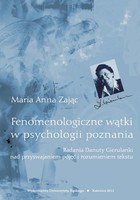 Fenomenologiczne wątki w psychologii poznania - pdf