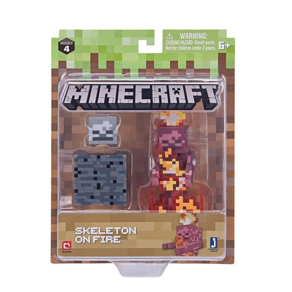 Figurka Minecraft - Skeleton w ogniu