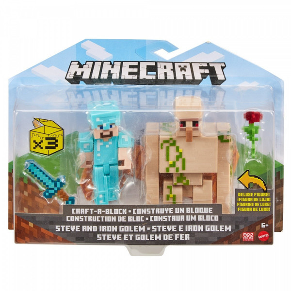Figurki Minecraft 2-pak Steve i Golem