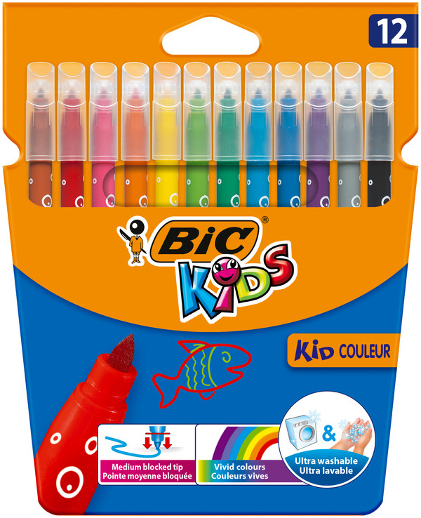 Flamastry bic kids kid couleur 12 kolorów