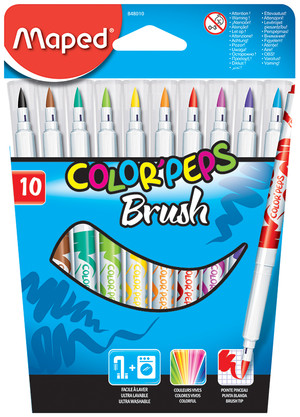 Flamastry Colorpeps Brush 10 kolorów