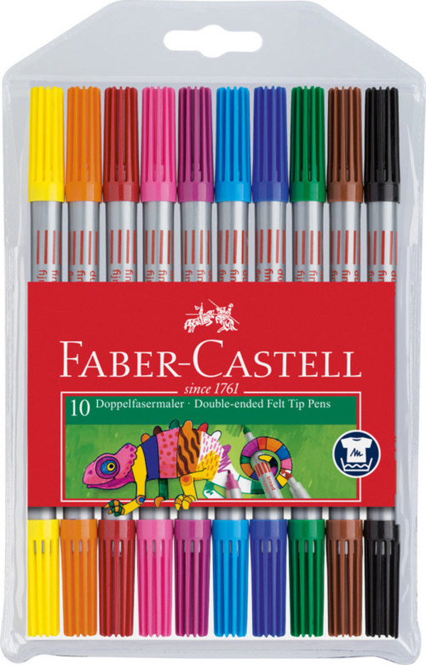 Flamastry Dwustronne Etui 10 kolorów Faber-Castell