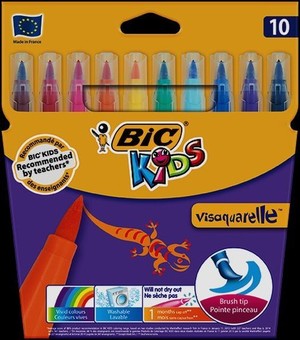 Flamastry Visaquarelle BIC Kids 10 kolorów