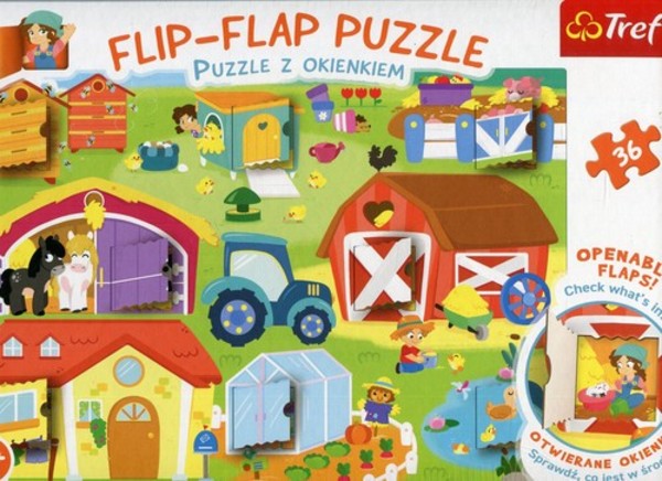 Flip-Flap Puzzle z okienkiem Na farmie