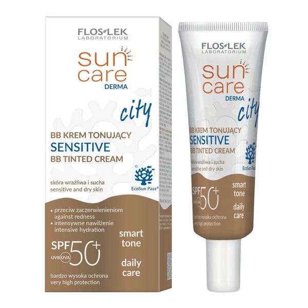 Sun Care Derma City Krem BB Sensitive tonujący do twarzy do cery suchej i wrażliwej SPF50+