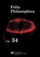 Folia Philosophica. Vol. 34. Special issue. Forms of Criticism in Philosophy and Science - pdf