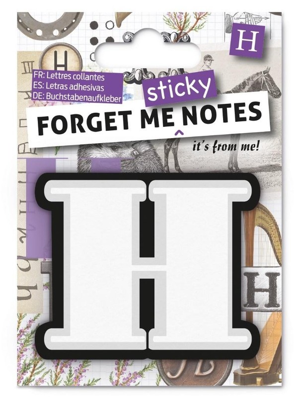 Kartki samporzylepne Forget me sticky notes litera H