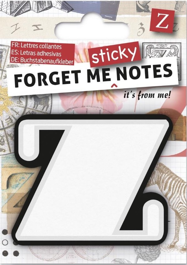 Kartki samoprzylepne Forget me sticky notes litera Z