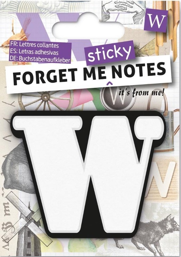 Kartki samoprzylepne Forget me sticky notes litera W