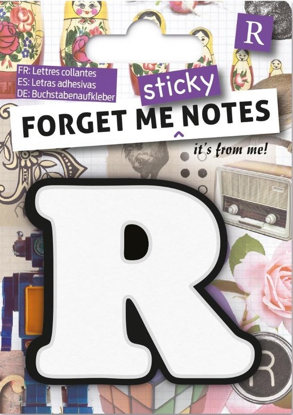 Kartki samoprzylepne Forget me sticky notes litera R