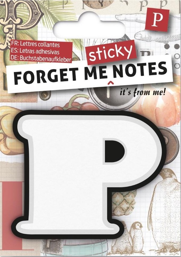 Kartki samoprzylepne Forget me sticky notes litera P