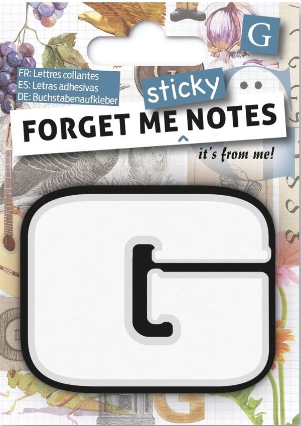 Kartki samoprzylepne Forget me sticky notes litera G