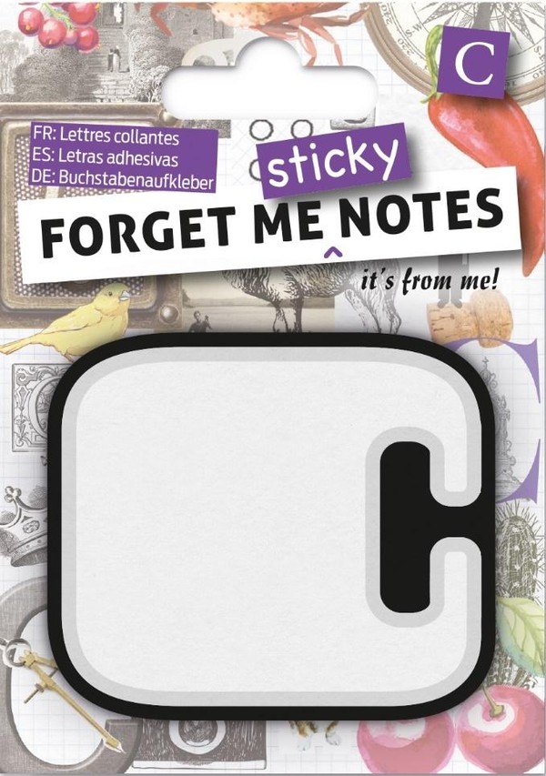 Kartki samoprzylepne Forget me sticky notes litera C